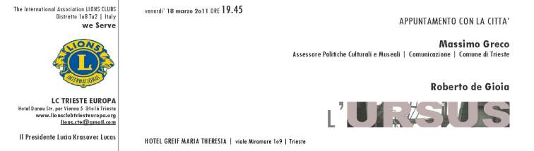 Appuntamento con la città - L'URSUS