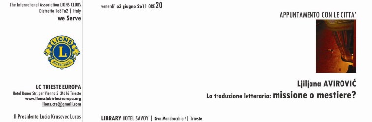 Appuntamento con le città - Ljiljana Avirovic Appuntamento con le città - Ljiljana Avirovic