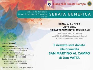 Invito serata benefica